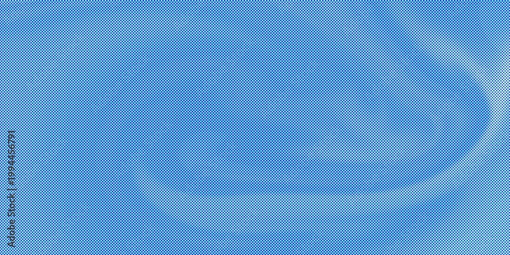 Fototapeta premium Light blue liquid swirl background with professional halftone dot texture