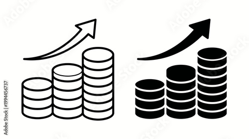 Financial growth and success a dual bar graph illustrating positive economic trends and increasing profits