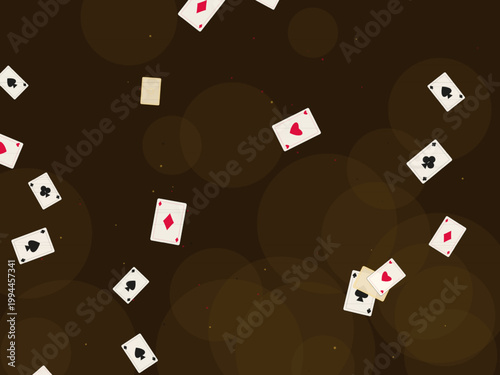 Classic Playing Cards Poker Pattern Design Backdrop