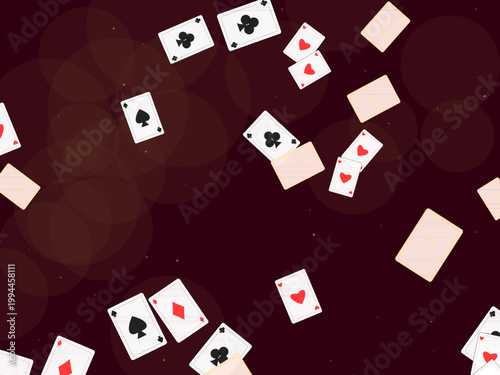 Vegas Playing Cards Casino Pattern Design