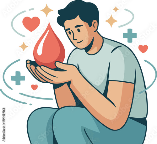 World Blood Donor Day Concept vector Illustration