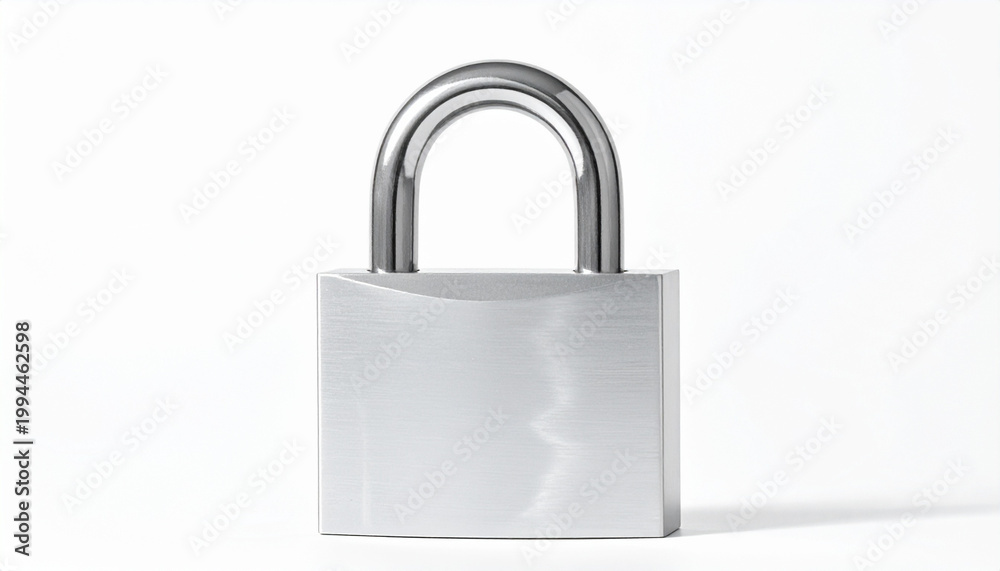 Fototapeta premium Metallic Padlock Security Symbol Mockup
