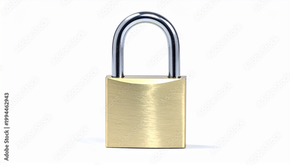 Naklejka premium Metallic Padlock Security Symbol Mockup