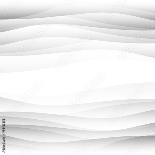 Abstract grayscale landscape with wavy lines and hills in various shades of gray creating a soothing and modern digital background design element for graphic projects