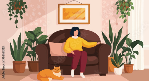 Two women are engaged in a conversation while seated in a comfortably decorated living room setting