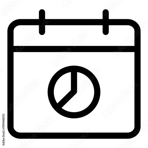 Calendar Pie Chart Icon