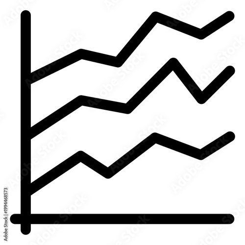 Line Graph Data Analysis Icon