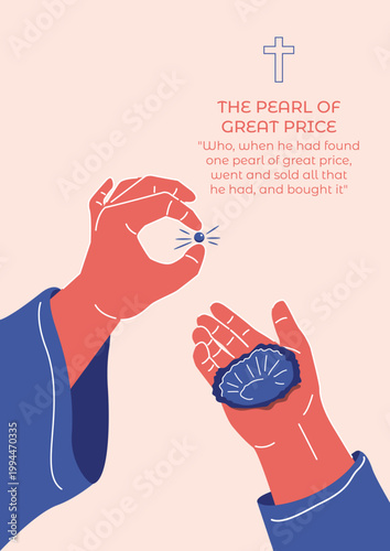 The Pearl of Great Price Concept: Biblical Parable and Spiritual Value Illustration