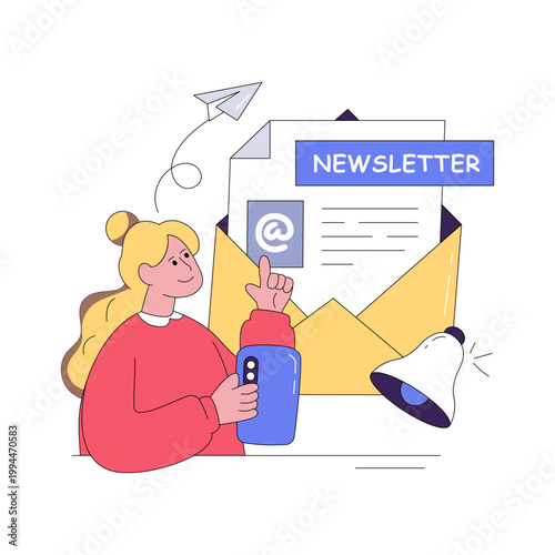A beautiful design illustration of newsletter 