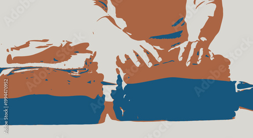 Person folding clothes on a table against a neutral background