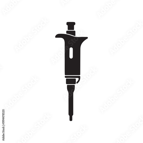 Automatic Pipette silhouette icon vector flat design.