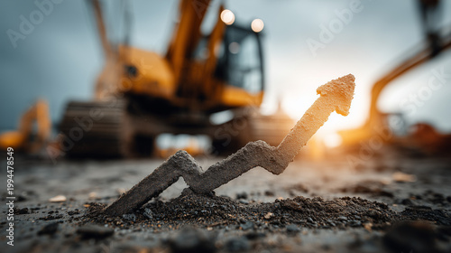 Construction growth indicators construction site image urban environment close-up business strategy
