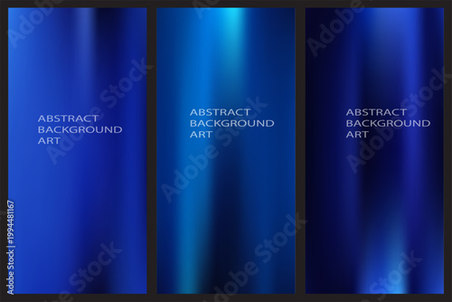 Three blue cylindrical containers with white text labels product packaging display