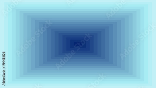 Abstract geometric rectangular dynamic tunnel block vector background with blue gradient