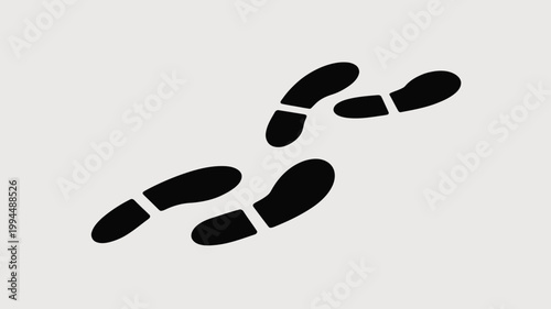 Footprints Walking Path Vector Illustration for Human Movement and Directional Concepts