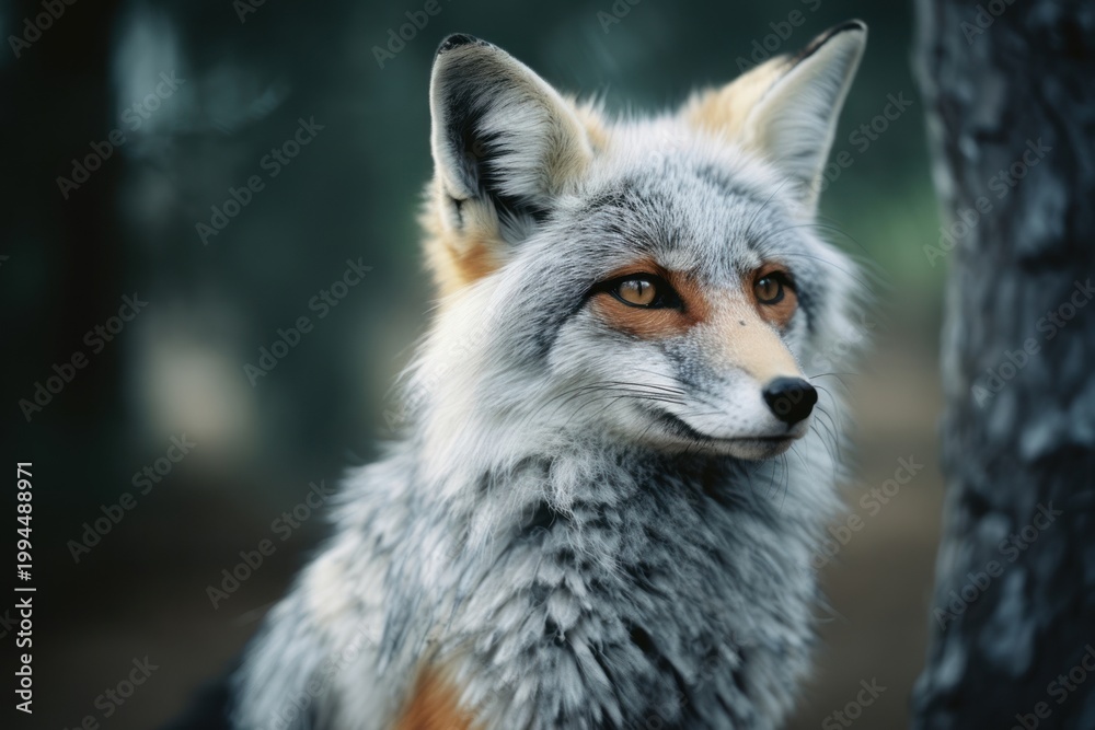 Fototapeta premium Grey fox wildlife animal mammal.