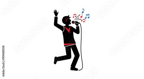 Man singing into a microphone 8.