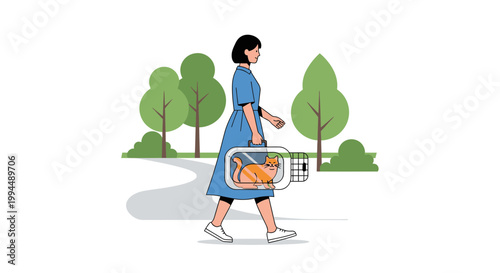 Woman carrying shopping basket with food.