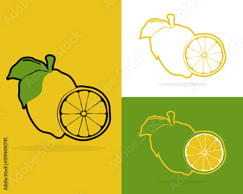 Lemon product label. Lemon tag design for branding and advertising farming products and more.