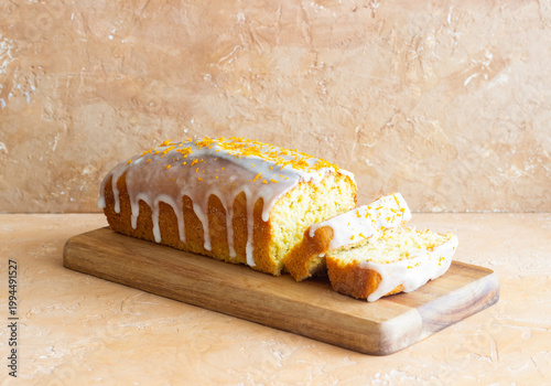 Orange loaf cake. Baked Goods. Vegetarian Food. Recipe.