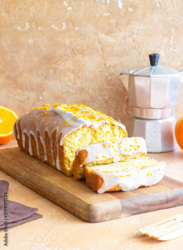 Orange loaf cake. Baked Goods. Vegetarian Food. Recipe.