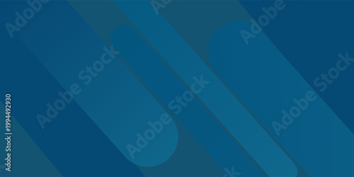 Teal and Deep Blue Geometric Background with Overlapping Rounded Elements