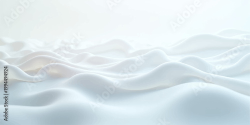 Smooth abstract blue water background featuring flowing silk waves and a soft satin texture for a luxury liquid fabric design illustration