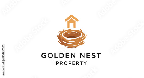 Golden Nest Property Logo Design.
