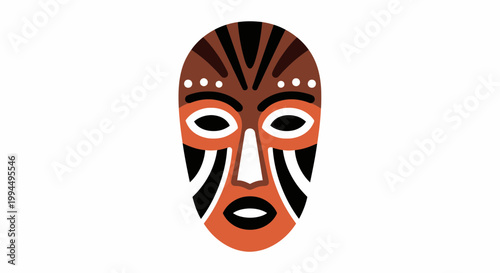 Vibrant Tribal Face Mask Design.