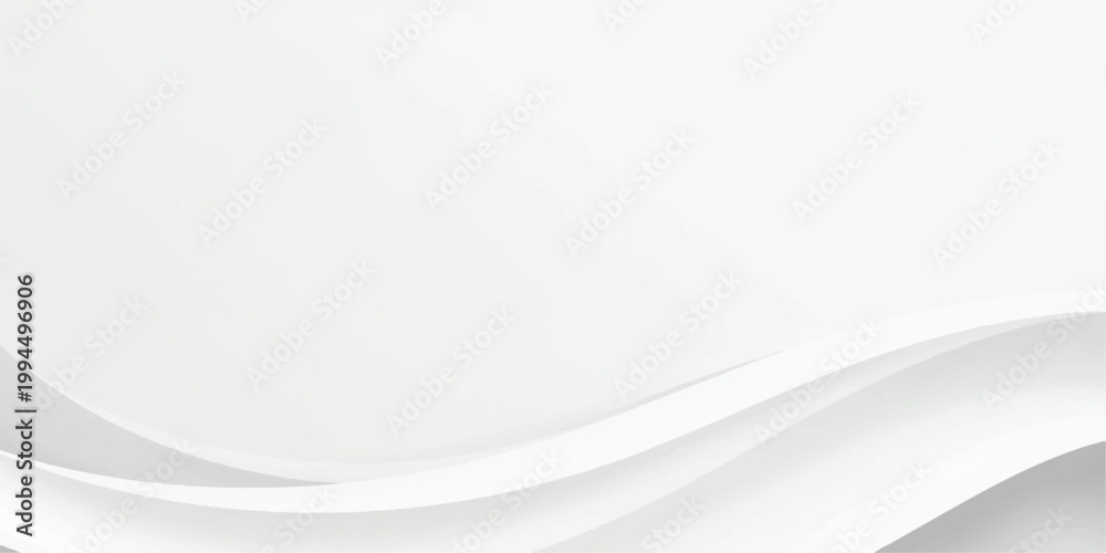 Obraz premium Dynamic abstract white background with blue wavy curves and futuristic gray lines in a professional vector illustration style for business technology wallpaper