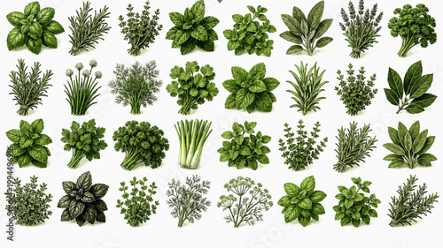 Herbs Pack. Fresh Culinary Herb Collection