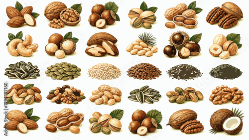 Nuts and Seeds Pack. Healthy Snack Collection