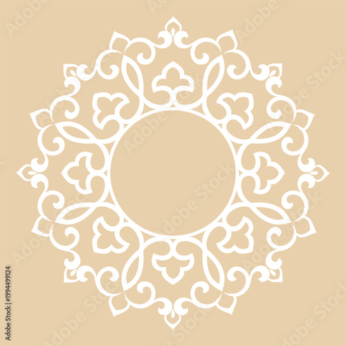 Tableau sur toile Decorative frame Elegant vector element for design in Eastern style, place for text
