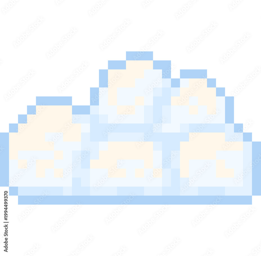 Obraz premium pixel art of cloud