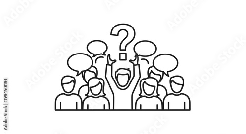 People Discussing Question Mark Loudly.