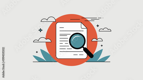 Magnifying Glass On Document For Investigation And Research Concepts