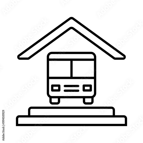 Bus icon vector. Public transport Illustration sign. Bus stop symbol. Bus station logo. Bus route web icon.