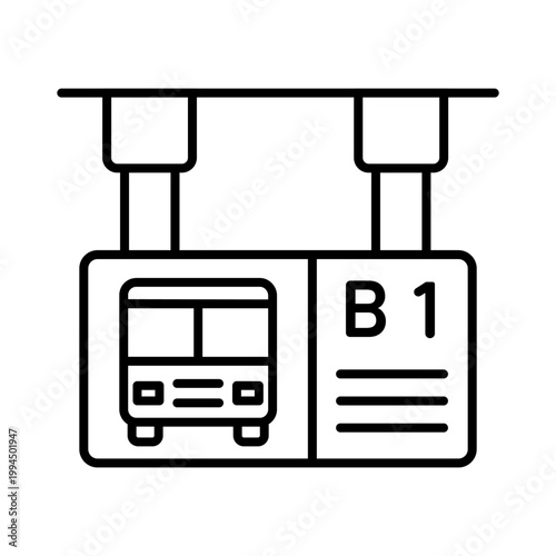 Bus icon vector. Public transport Illustration sign. Bus stop symbol. Bus station logo. Bus route web icon.