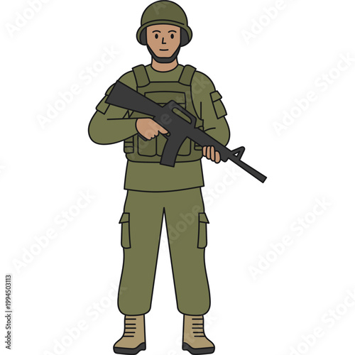 Cartoon Soldier Illustration