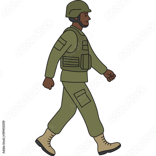 Walking Soldier Illustration