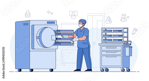 Medical Professional Sterilizing Equipment in Autoclave Machine