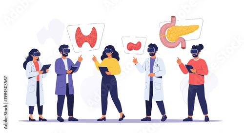 Medical Professionals Use VR Technology to Study Endocrine System Organs