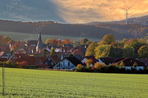 Blick auf Alverdissen vom Saalberg aus