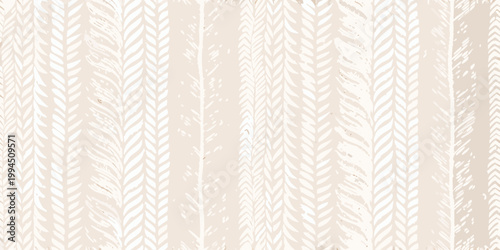 Abstract beige and white striped pattern with a feathered design