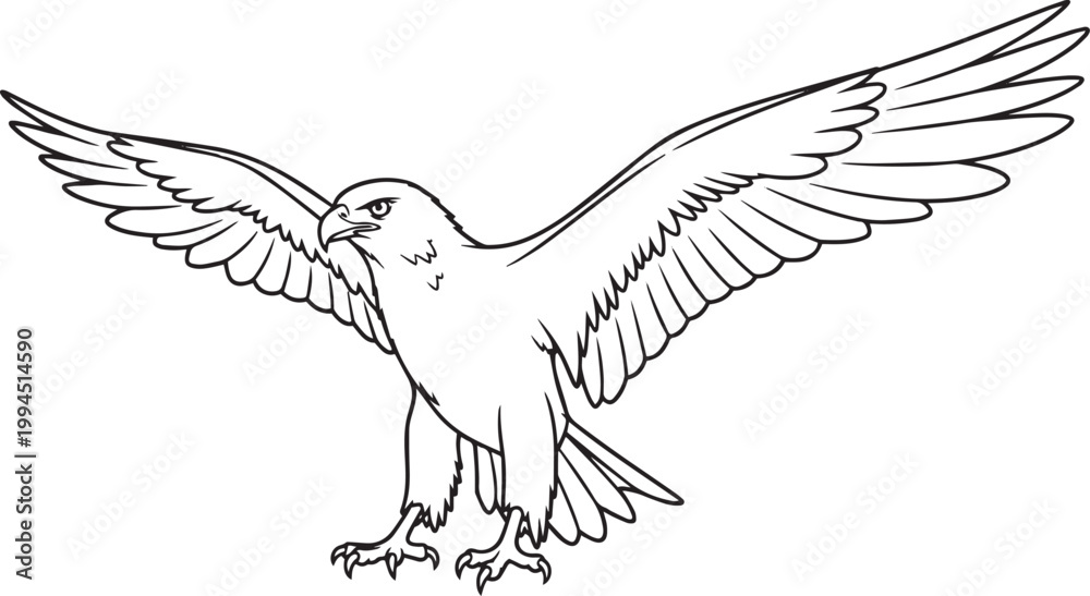 Obraz premium Silhouette of clean vectors of AeroDrift Shadow Hawk Eagle isolated with white background