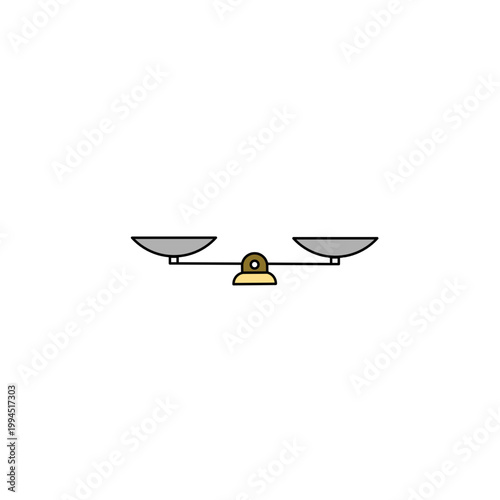 Scales of justice icon, simple style