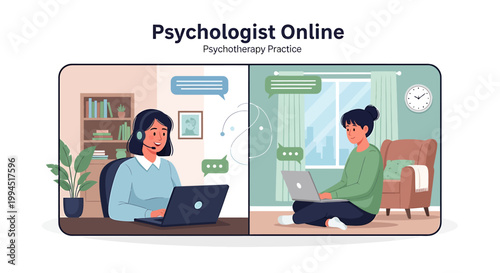 Online Psychologist Session Virtual Therapy and Mental Health Support