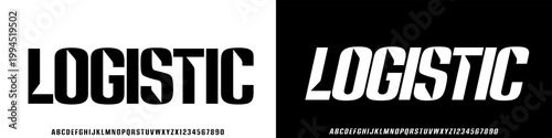 Logistic Font, A clean and bold sans serif font, italic, designed for fashion brands, logos, and modern headlines. vector illustrations 