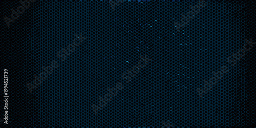 Abstract blue grid background with subtle light streaks and dark tones