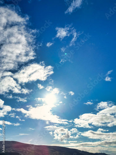 Gorgeous and Dramatic Sky and Clouds over Balhaha Valley Glasgow
